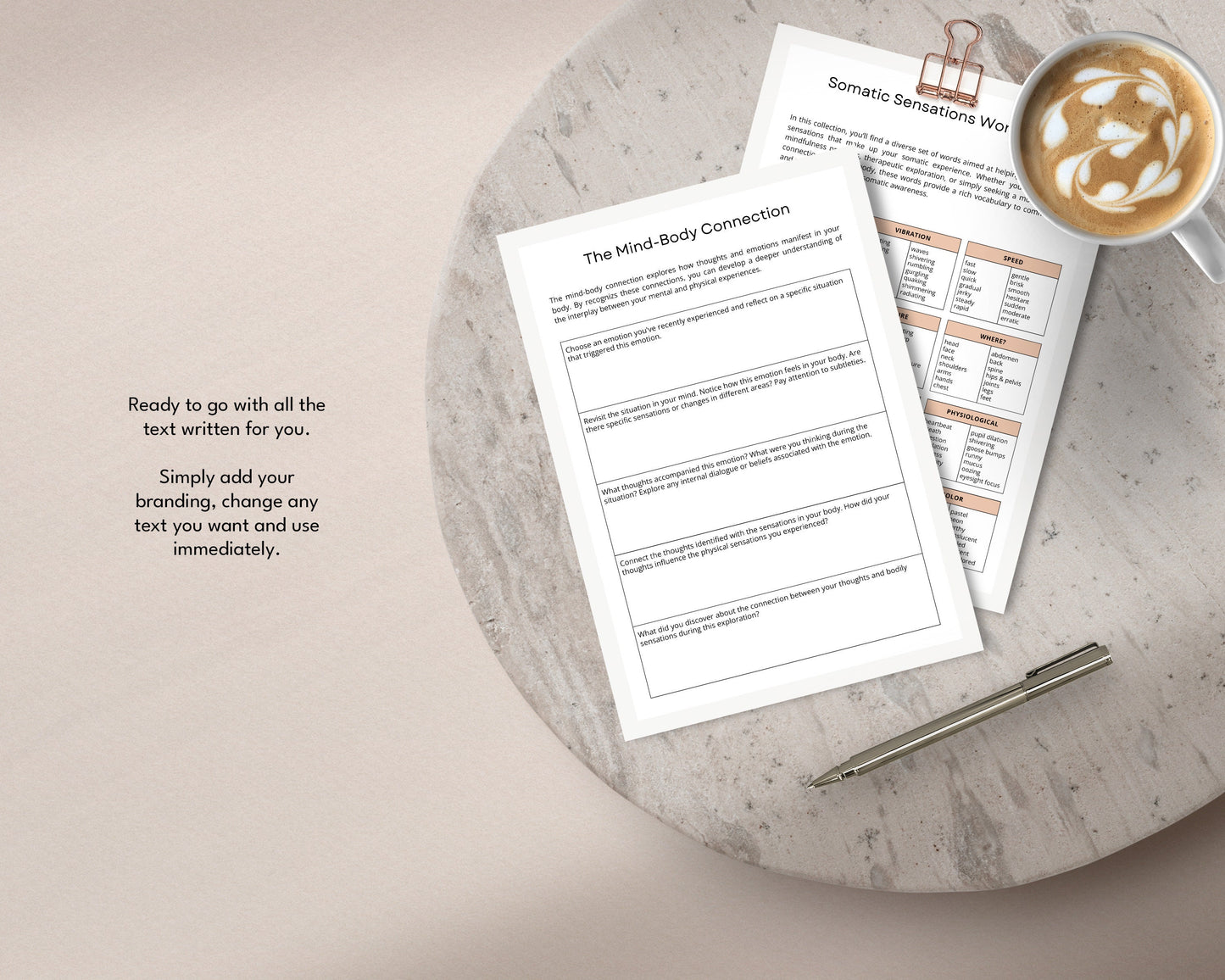 Somatic Therapy Worksheets – Canva Templates for Emotional Regulation & Trauma Healing