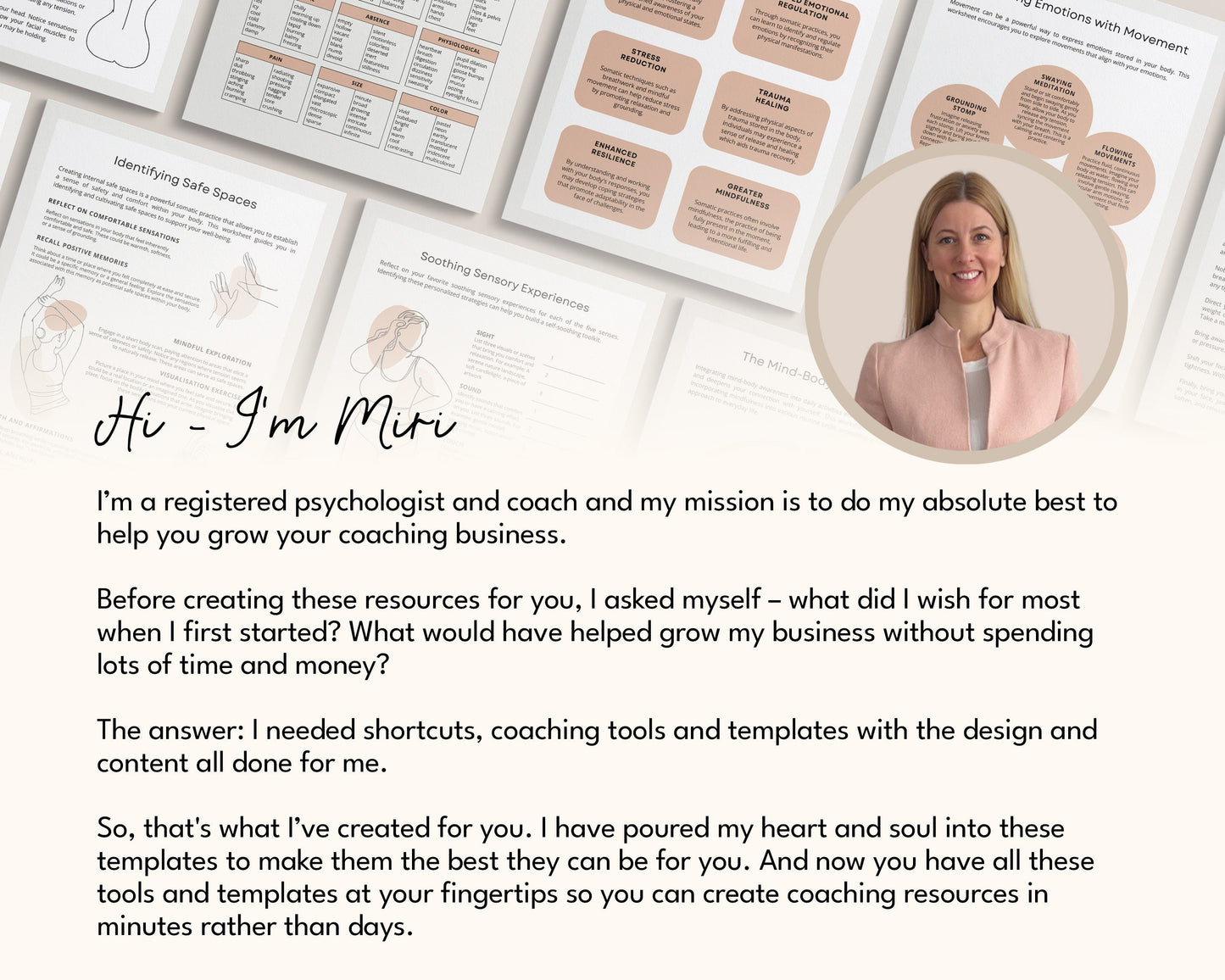 Somatic Therapy Worksheets – Canva Templates for Emotional Regulation & Trauma Healing
