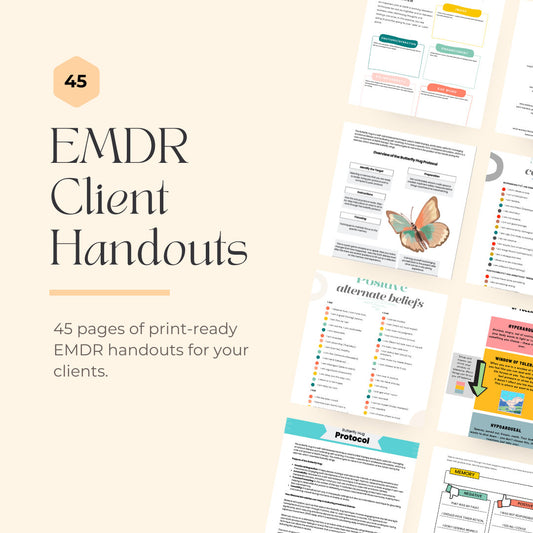 EMDR Client Handouts PDF – 45 Printable Resources for Trauma, Coping Skills & EMDR Education